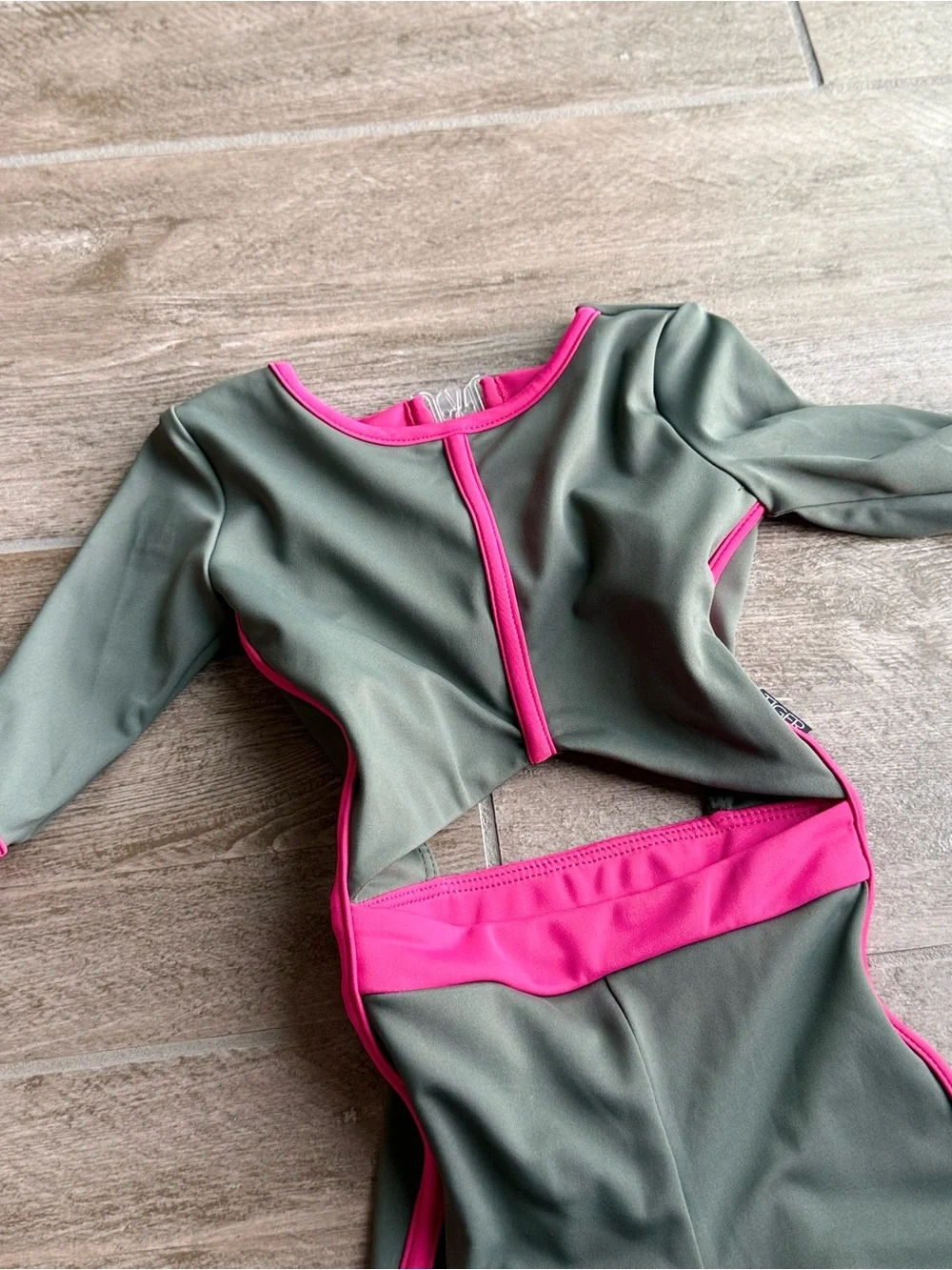 Kids Olive Green and Hot Pink One-Piece Tiger Friday